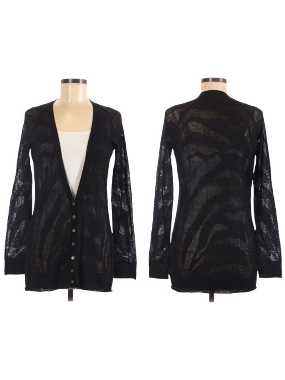 SHORN Animal Pattern Wool Cashmere Cardigan M